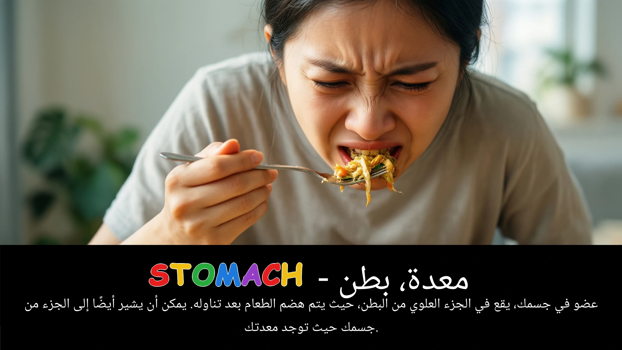 Arabic Illustration for stomach